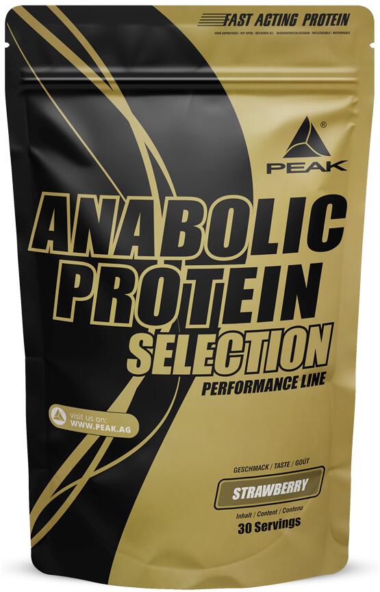 Peak Performance Anabolic Protein Selection, 900 g Beutel, Strawberry
