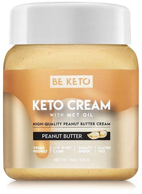 BeKeto Keto Cream + MCT OIL, 250 g Glas, Peanut Butter
